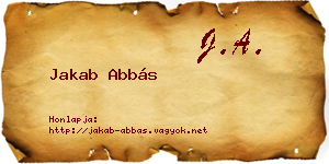 Jakab Abbás névjegykártya
